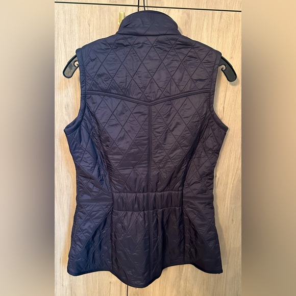 NWTs Barbour Cavalry Gilet/Vest. Navy-Merlot. Size 6 US - Picture 2 of 9